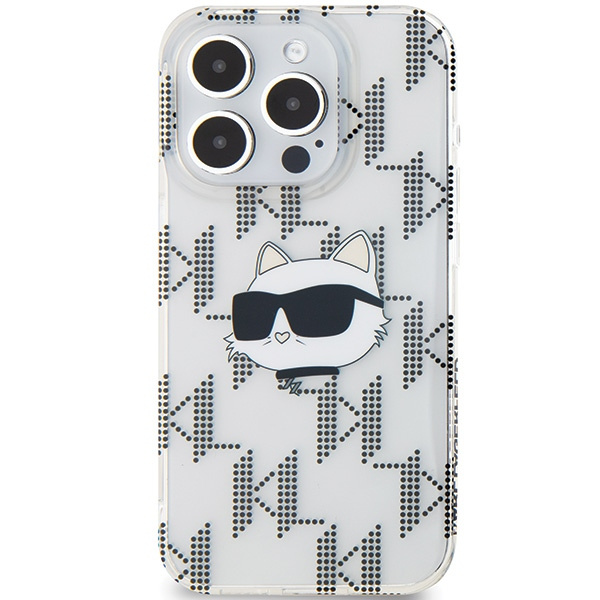 Etui Karl Lagerfeld KLHCP15LHKLPCHT iPhone 15 Pro 6.1" transparent hardcase IML Choupette Head & Monogram