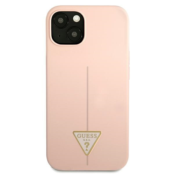 Case GUESS Apple iPhone 13 Silicone Triangle Pink Hardcase
