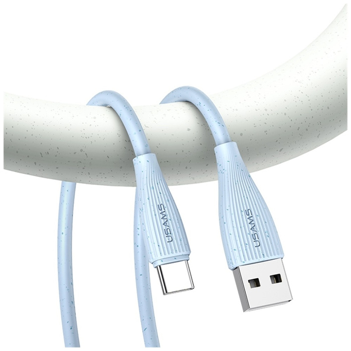 Kabel USAMS Green Series SJ714 18W 3A    USB-A do USB-C 1m różowy