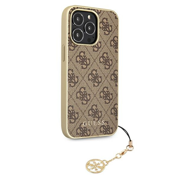 Coque GUESS Apple iPhone 13 Pro 4G Charms Collection Brown Hardcase