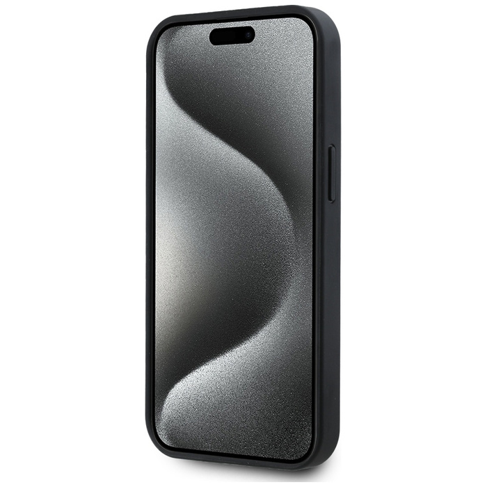 Etui Karl Lagerfeld KLHMP15SPKHPORPK iPhone 15 / 14 / 13 6.1" hardcase czarny/black Leather Monogram Metal Logo