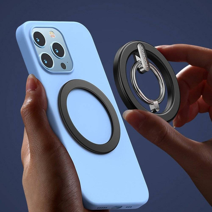 Joyroom kit multifunkční magnetický držák do auta s kroužkovým držákem telefonu černý (JR-ZS294)