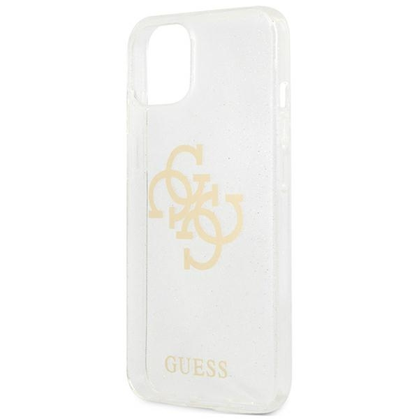 Case GUESS Apple iPhone 13 Mini Glitter 4G Big Logo Clear Hardcase
