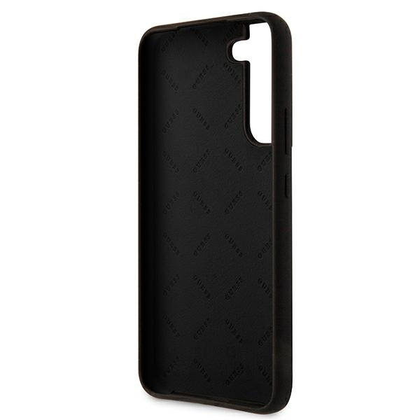 Funda GUESS Samsung Galaxy S22 Plus Silicone Script Metal Logo Black Hardcase
