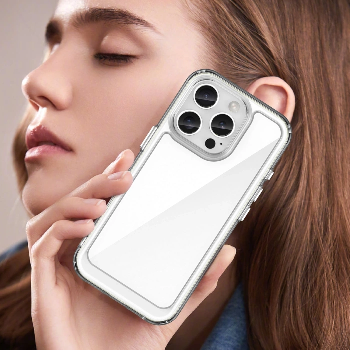 Outer Space Case mit Gelrahmen für iPhone 16 Pro Max – transparent