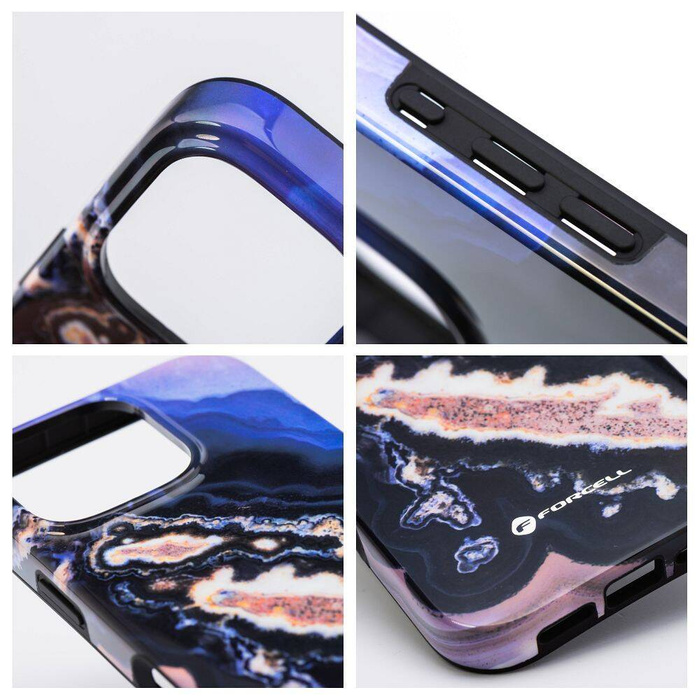 Etui na iPhone 16 PRO Forcell F-Protect Mirage zgodny z MagSafe Military Drop-Test gold island