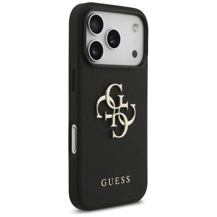 Etui Guess Grained Big 4G & Classic Logo do iPhone 17 Pro czarny