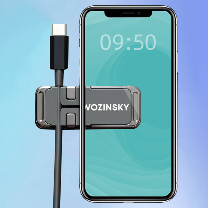 Support de téléphone magnétique Wozinsky avec organiseur de câbles (WMCDO-B1)