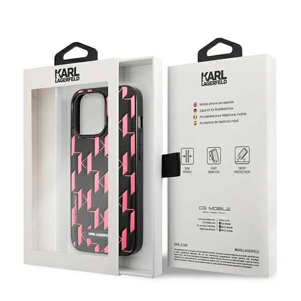 Karl Lagerfeld KLHCP13LMNMP1P iPhone 13 Pro / 13 6.1" hardcase pink/pink Monogram Plaque