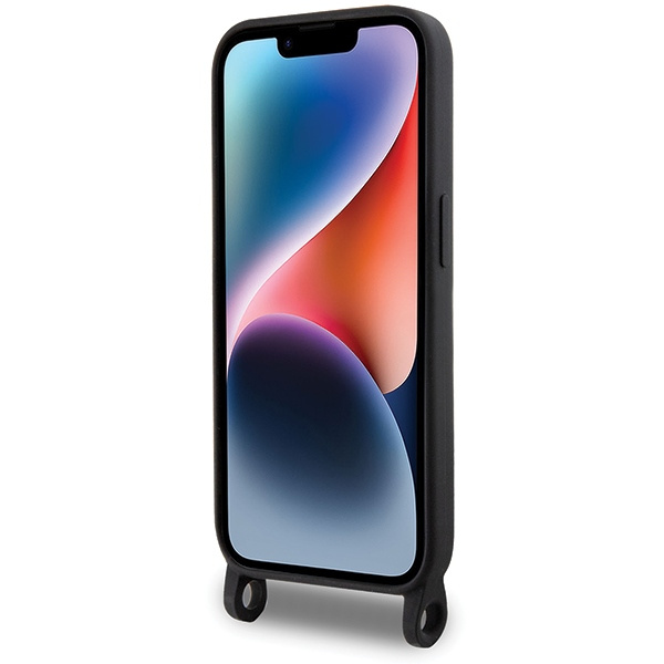 Hülle Karl Lagerfeld KLHCP15LSCBSKNK iPhone 15 Pro 6.1" hartcase schwarz/schwarz Crossbody Silikon Ikonik Case