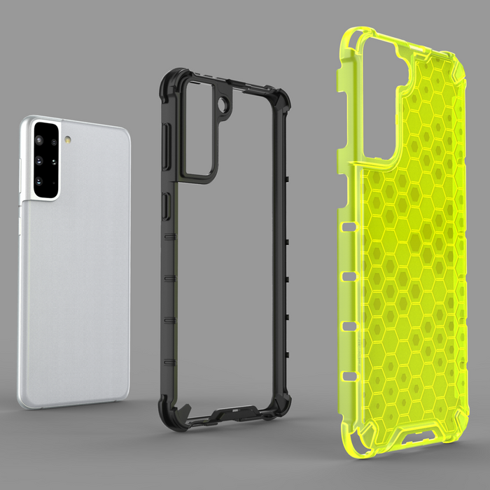 Honeycomb coque housse blindée avec cadre en gel Samsung Galaxy S22+ (S22 Plus) noir