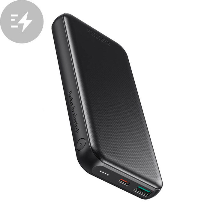 Choetech powerbanka 10000mAh 18W QC PD USB / USB C černá