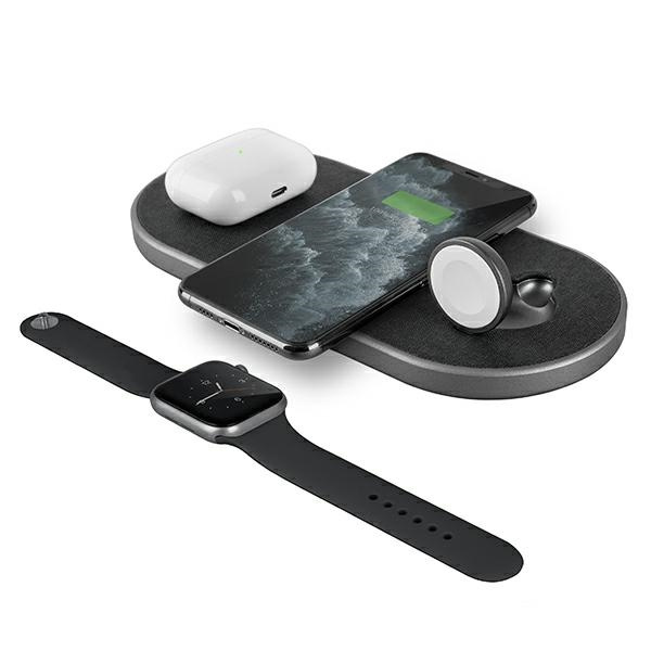 UNIQ Aereo Plus 3-in-1 10W Fast Charge Inductive Charger LITHOS Collective Black