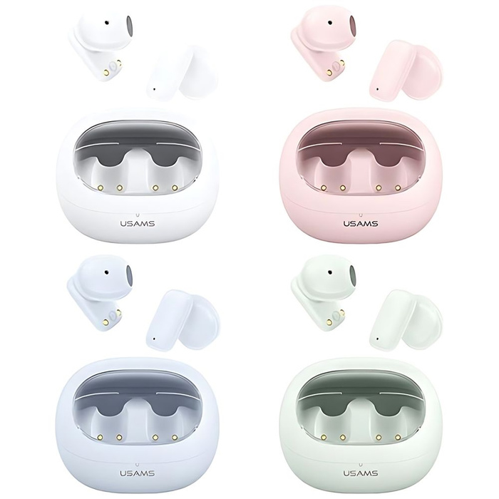 USAMS Słuchawki Bluetooth 5.3 TWS TD Series bezprzewodowe biały/white BHUTD01 (TD22)