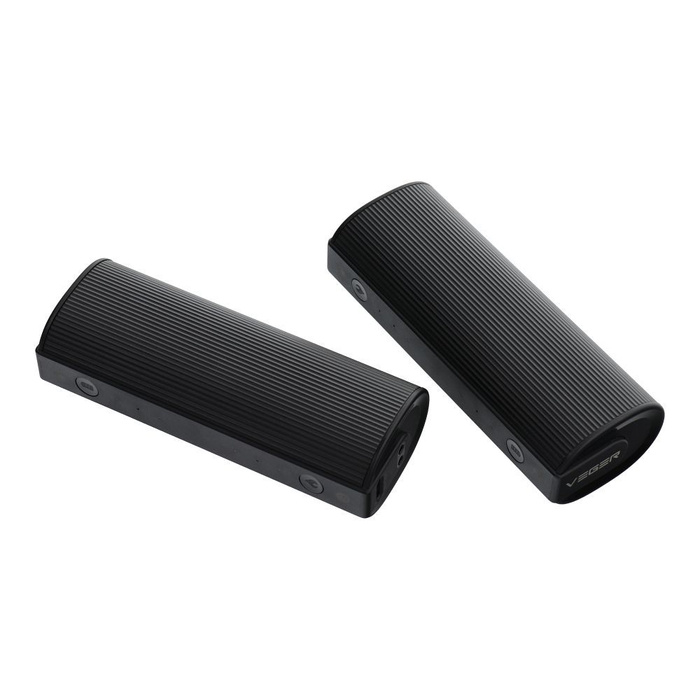 Powerbank Veger (W0587) 2,4A 2 szt 2 x 5000 mAh z podgrzewaczem do rąk czarno srebrny