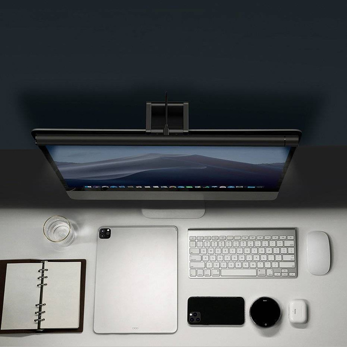 Baseus i-wok series USB stepless dimming screen hanging light black (DGIWK-P01)