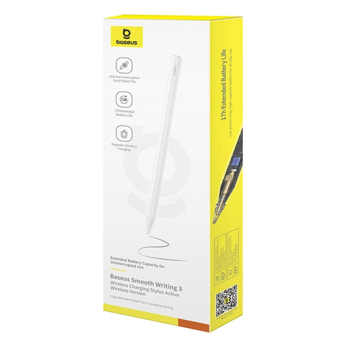 Baseus Smooth Writing 3 Active Stylus Wirelessly Charged Stylus - White