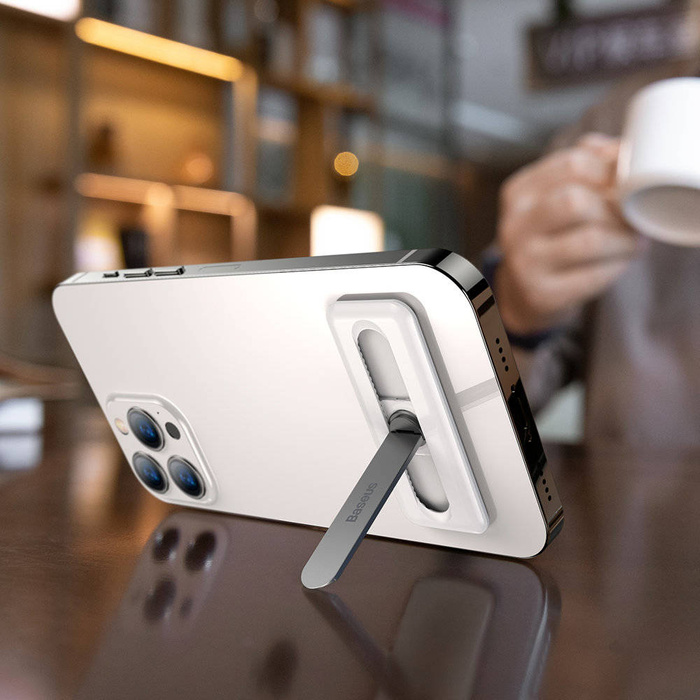 Baseus self-adhesive foldable phone holder white (LUXZ000002)