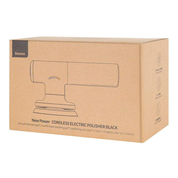 Baseus cordless electric polish machine 30W 4000mAh black (CRDLQ-B01)
