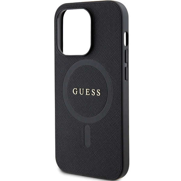 Guess GUHMP14XPSAHMCK iPhone 14 Pro Max 6.7" negro/negro durocase Saffiano MagSafe