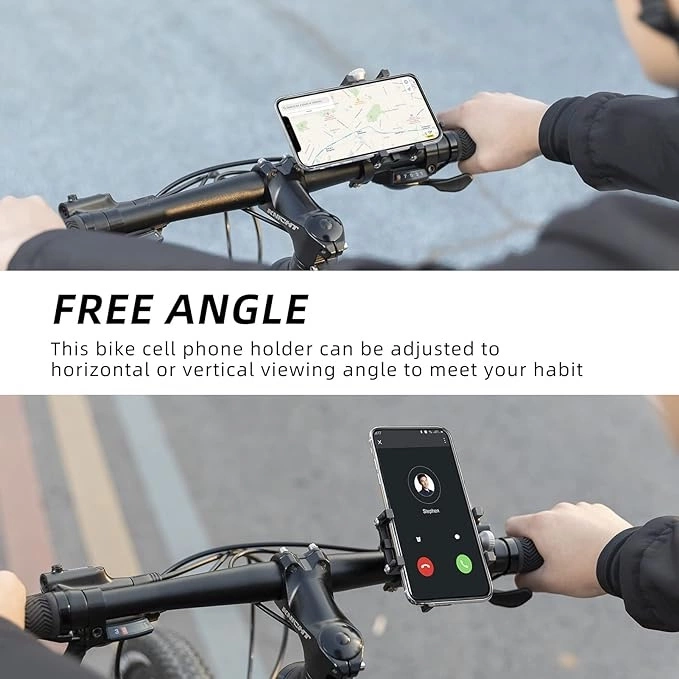 Rockbros 699-BK Aluminum Alloy Bicycle Phone Holder - Black