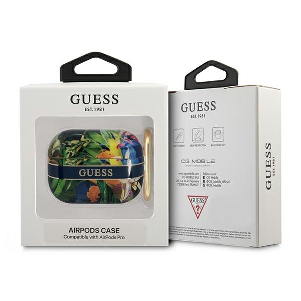 Case GUESS Apple AirPods Pro Cover Flower Strap Collection Blue Case