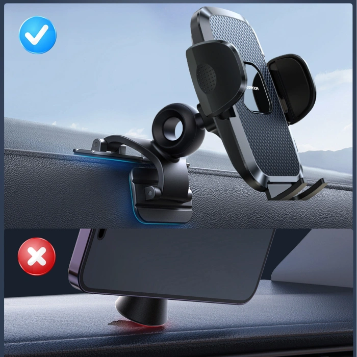 Uchwyt samochodowy Joyroom JR-ZS259 zaciskowy, z trzema regulowanymi nóżkami - czarny