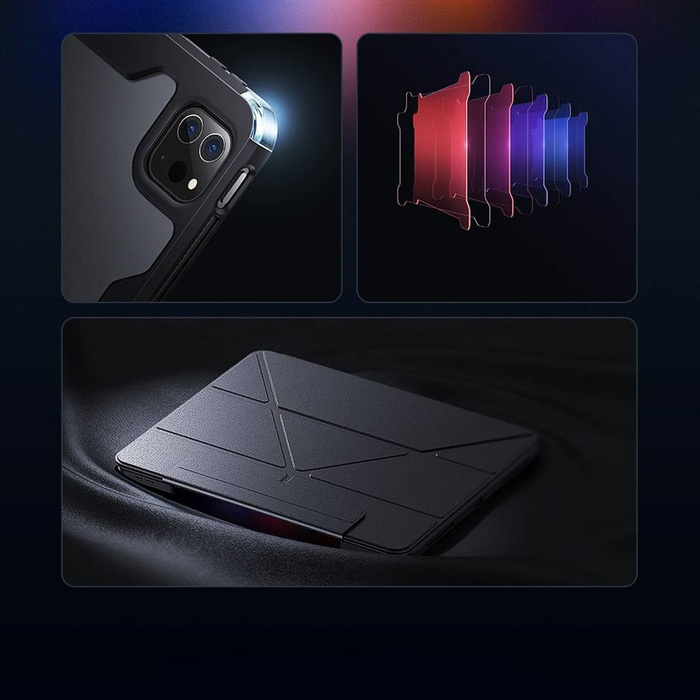 Baseus Safattach pouzdro typu Y pro iPad Pro 12,9" 2018/2020/2021 kryt se stojánkem bílý (ARCX010102)