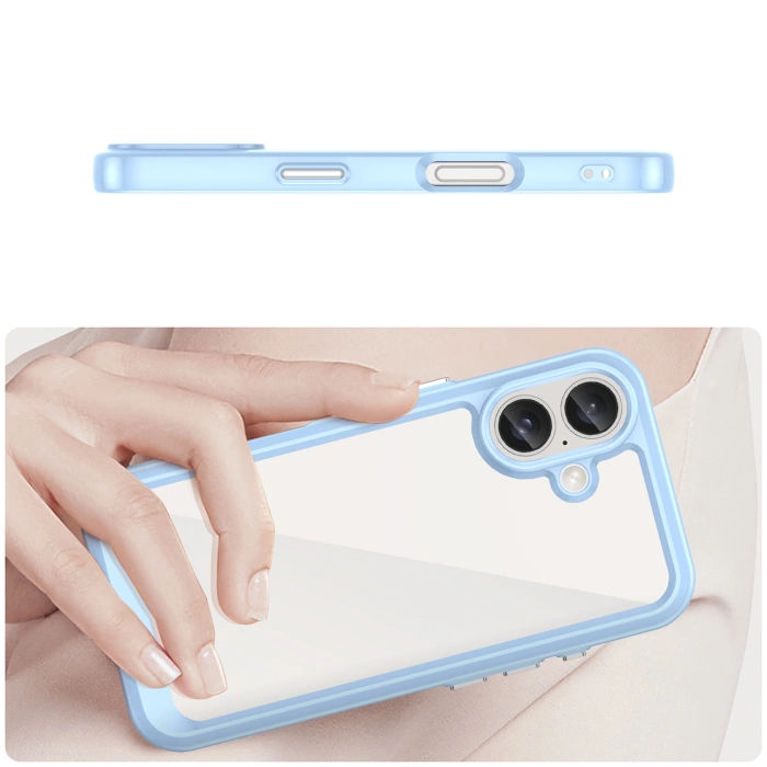 Outer Space Case with Gel Frame for iPhone 16 - Blue