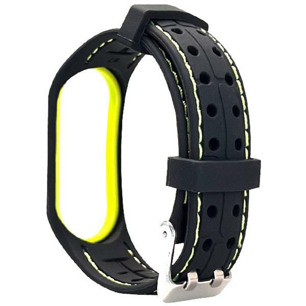 Beline pasek Mi Band 3/4 Smartczarno-limonkowy black/lime