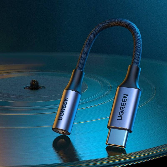 Ugreen headphone adapter with 3.5 mm mini jack to USB Type C 10 cm black (AV161 50631)