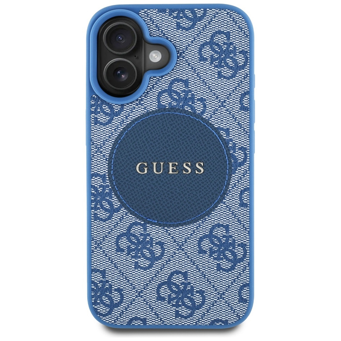 Etui Guess 4G Circle Classic Logo        MagSafe do iPhone 16 niebieski