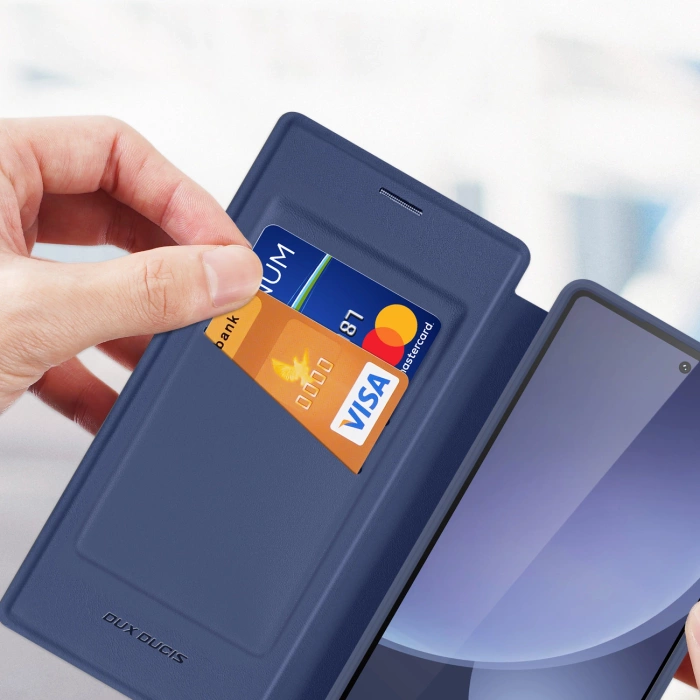 Dux Ducis Skin X Pro case for Samsung Galaxy S25 Ultra with MagSafe and wallet - blue