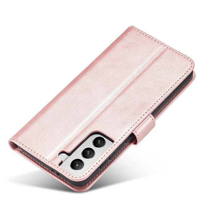 Custodia magnetica Custodia elegante Custodia Flip Cover Samsung Galaxy S22 + (S22 Plus) rosa