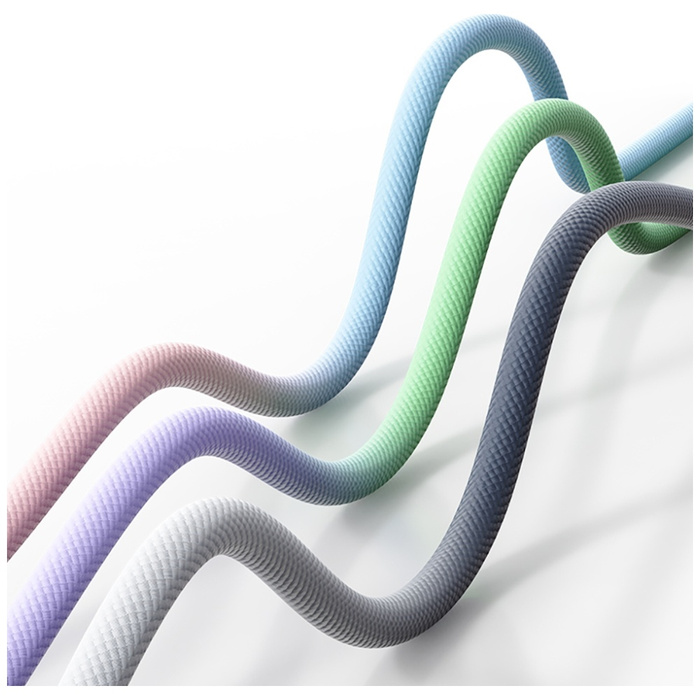 Kabel USAMS Bicolor Series SJ756 PD 60W  USB-C/USB-C 1.2m czarno biały