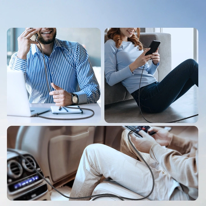 Joyroom Light-Speed ​​​​Series SA25-CC5 câble USB-C / USB-C 100W 1,2 m - Noir