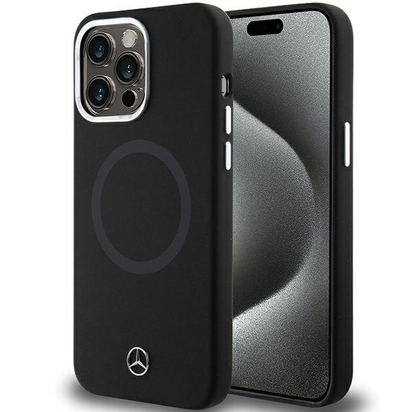 Etui Mercedes MEHMP15L23SCMK iPhone 15 Pro 6.1" czarny/black hardcase Silicone Bicolor MagSafe Case