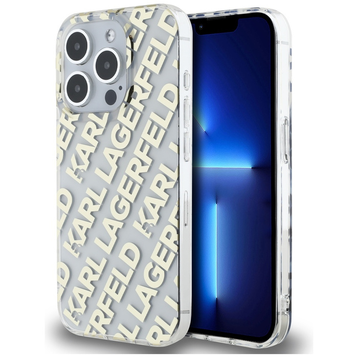 Etui Karl Lagerfeld KLHCP15LHKFOEMD iPhone 15 Pro 6.1" złoty/gold hardcase IML Fullover  Logo