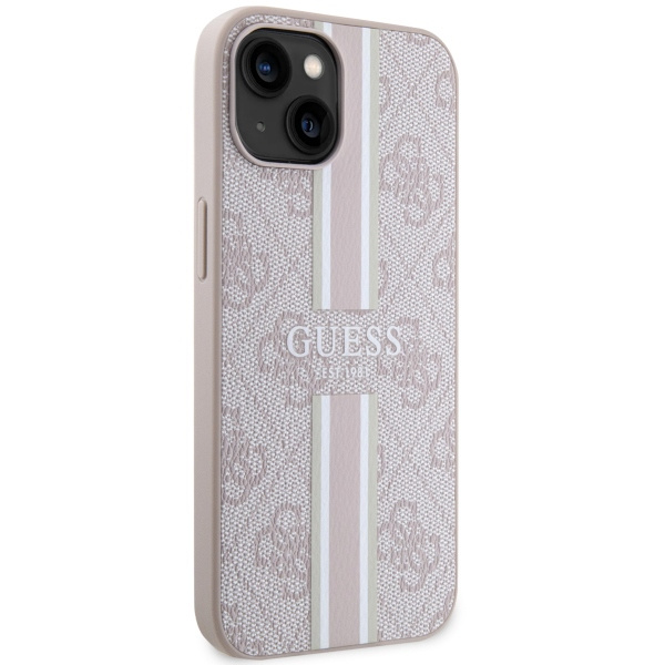 Funda Guess GUHMP14MP4RPSP iPhone 14 Plus 6.7" rosa/rosa durocase 4G Printed Stripes MagSafe Case