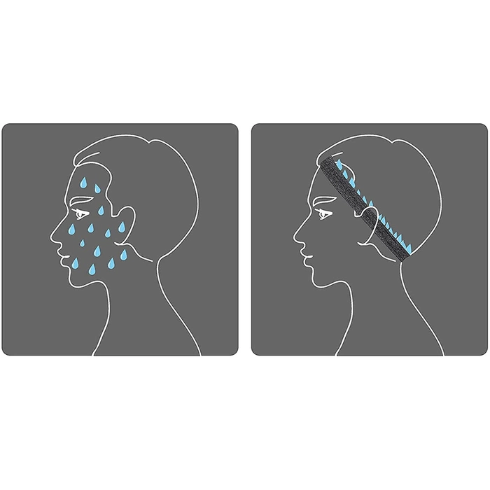 Diadema de tejido elástico para running fitness rosa