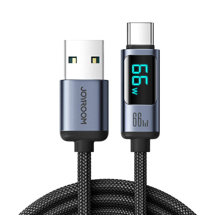 Câble USB C - USB A 66W 1,2m avec affichage LED Joyroom S-AC066A16 - noir