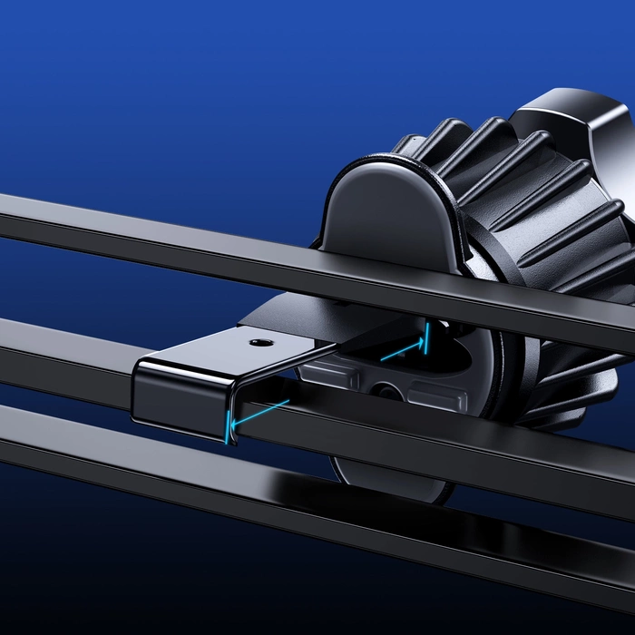 Joyroom uchwyt samochodowy do telefonu z ładowarką indukcyjną Qi 15W (kompatybilną z MagSafe) na kratkę nawiewu srebrny (JR-ZS291)