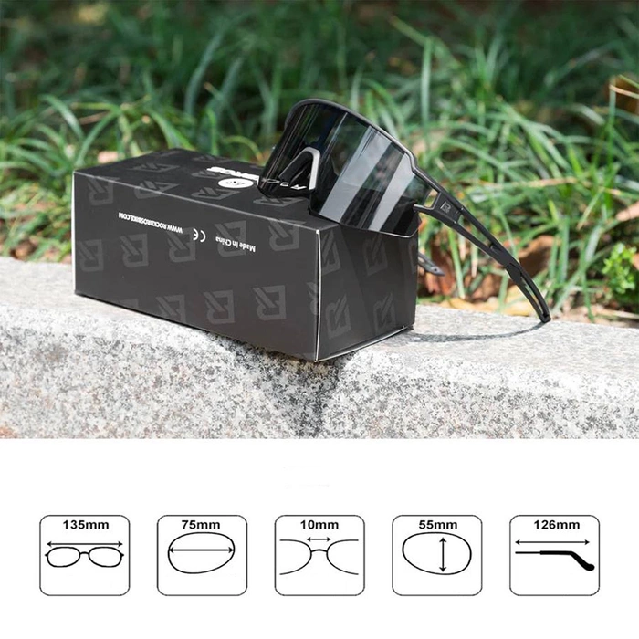 Rockbros 10175 photochrome UV400-Fahrradbrille – Schwarz