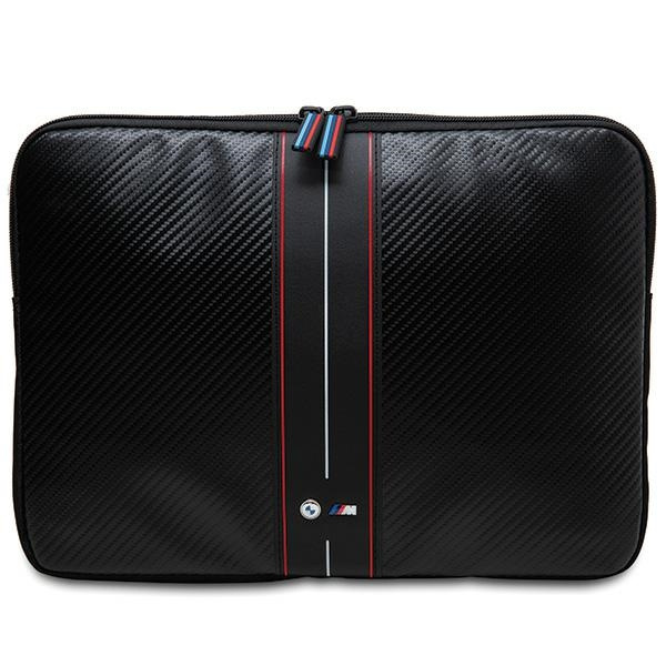 BMW Sleeve BMCS16COMSCAKR 16" Black/Black Carbon Red Stripes