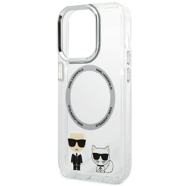 Karl Lagerfeld KLHMP14LHKCT iPhone 14 Pro 6.1" hartcase transparent/transparent Karl &amp; Choupette Aluminium MagSafe