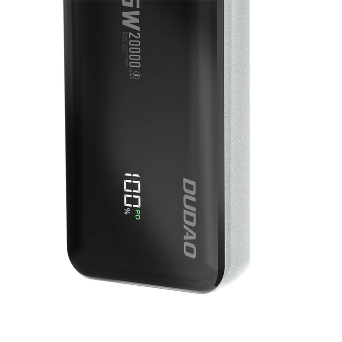 Dudao K65 Powerbank mit USB-A/USB-C-Display 20000 mAh 65 W – Schwarz