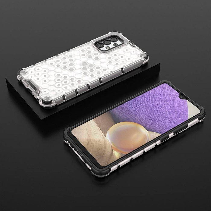 Funda blindada Honeycomb con marco de gel para Samsung Galaxy A13 5G transparente