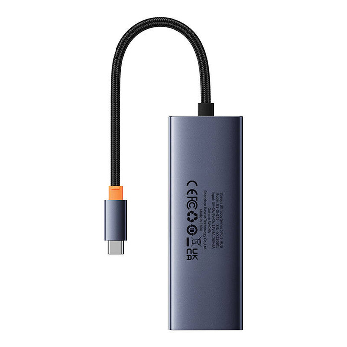 Hub 5w1 Baseus UltraJoy 5-Port (4xUSB 3.0,  PD) Szary