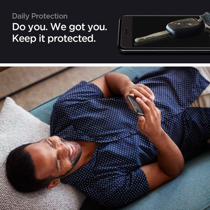 Tvrdené sklo SPIGEN Alm Glass Fc iPhone 7/8/SE 2020 Black