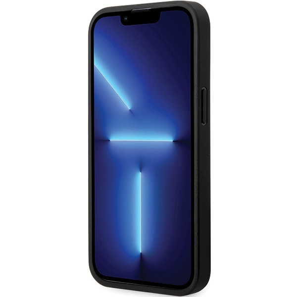 Hülle BMW BMHCP13L22NBCK iPhone 13 Pro / 13 6.1" schwarz/schwarz hartcase Leder Carbon